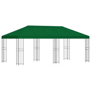 vidaXL Paviljon k&uuml;lgseinadega 6 x 3 m Roheline Pol&uuml;ester ja teras 190