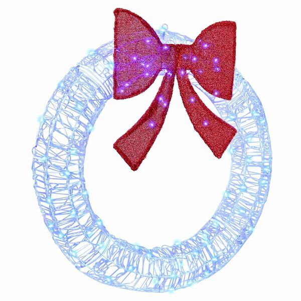 vidaXL K&uuml;&uuml;nlajalg koos 80 LED-iga Sinine 92 x 9.5 x 92 cm Akr&uuml;&uuml;l