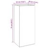 vidaXL taimekast, 32x29x75 cm, Corten teras