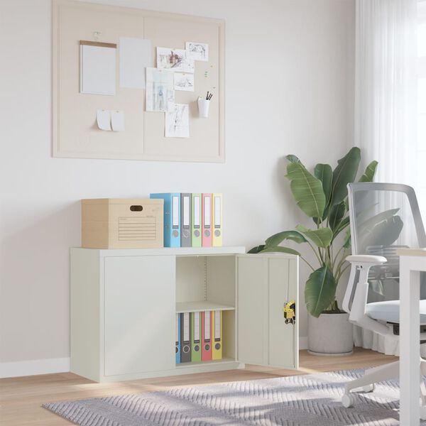 vidaXL dokumendikapp, helehall, 90 x 40 x 70 cm, teras