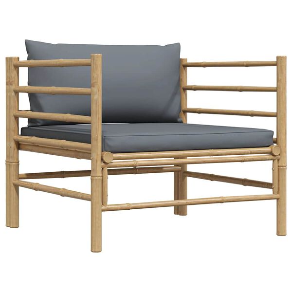 vidaXL aiadiivan tumehallide patjadega, bambus