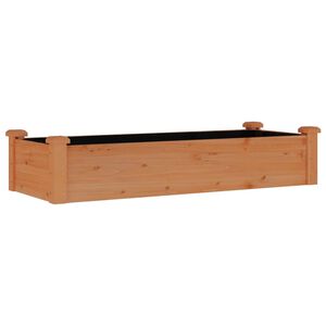vidaXL voodriga aia taimelava, pruun, 120 x 45 x 25 cm, nulupuit