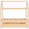 vidaXL lastevoodi raam sahtliga, männipuit, 70x140 cm