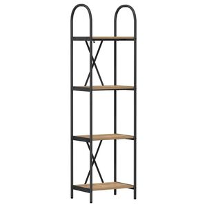 vidaXL Raamatukapp 4 tasandit 40 x 30 x 146 cm Tehispuit K&auml;sit&ouml;&ouml;puu