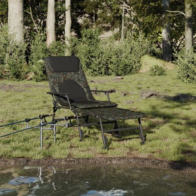 vidaXL kokkupandav kalastusvoodi-tool, reguleeritavad jalad, kamuflaaž