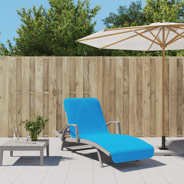 vidaXL rannar&auml;tikud 2 tk, t&uuml;rkiissinine, 75 x 200 cm, kangas, 400 GSM