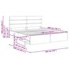 vidaXL Voodi raam sahtliga Suitsetatud tamm 180 x 200 cm Inseneripuit