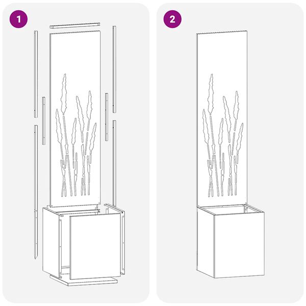vidaXL Aia privaatsuse kate Rooste 32 x 140 cm terase t&uuml;&uuml;p
