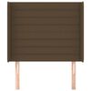 vidaXL voodipeats servadega, tumepruun, 83x16x118/128 cm, kangas