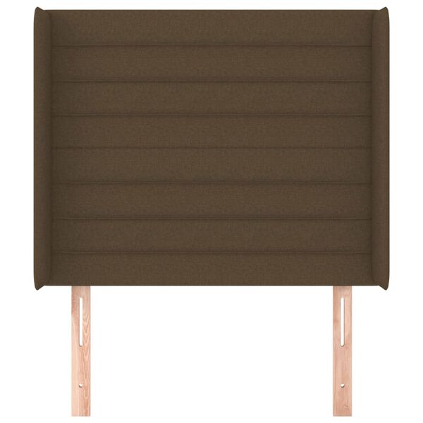 vidaXL voodipeats servadega, tumepruun, 83x16x118/128 cm, kangas