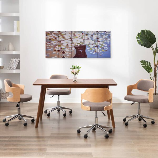 vidaXL seinamaalikomplekt lõuendil, lilled vaasis värviline, 150x60 cm