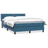 vidaXL Box vedruvoodi madratsiga Tumesinine 160x220 cm samet