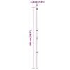 vidaXL Aiapostid 13 pcs Hõbedane Ø32mm 200 cm Tsingitud teras