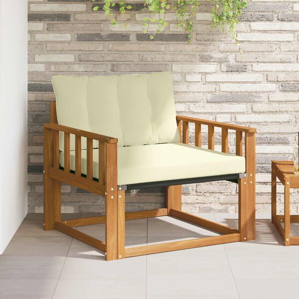 vidaXL V&auml;li diivanikomplekt Tugev acacia puit ja Textilene Neutraalne