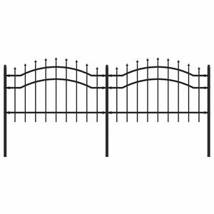 vidaXL aiapiire Woerden odaotsaga, must, 240 x 75 cm, teras