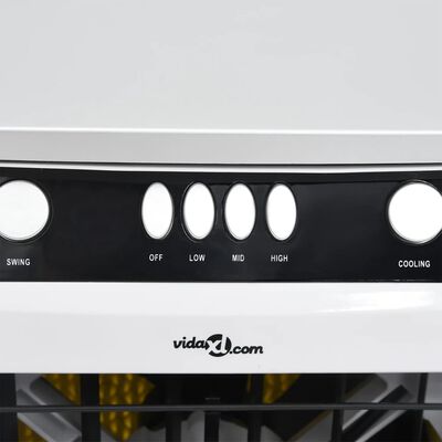 vidaXL kolm ühes õhujahuti, valge ja must, 73 x 38 x 30,5 cm, 80 W