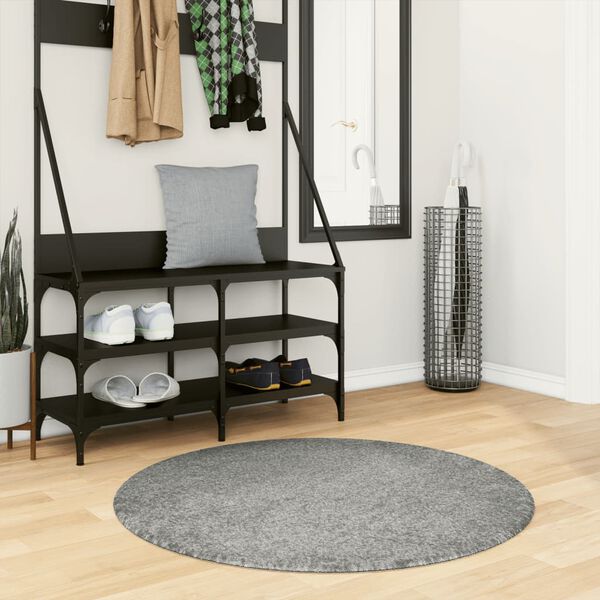 vidaXL k&otilde;rge narmaga Shaggy vaip, roheline, &Oslash; 100 cm