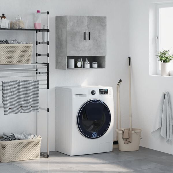 vidaXL seinakapp, betoonhall, 60 x 31 x 70 cm, tehispuit