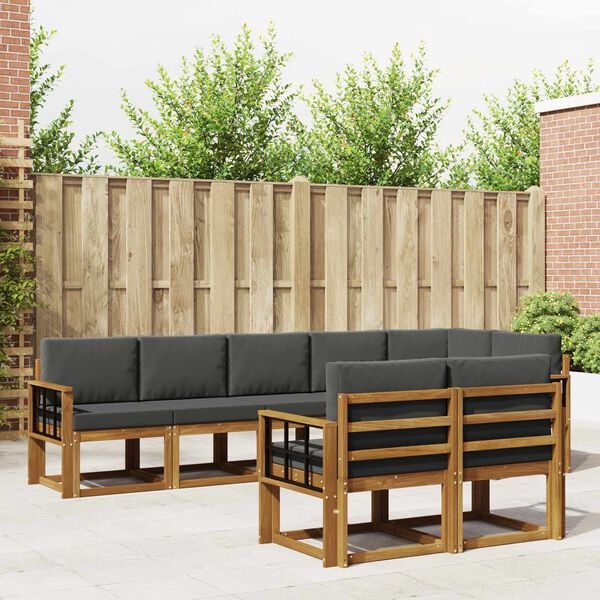 vidaXL V&auml;li diivanikomplekt padjaga 8 pcs Looduslik ja antriit