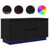 vidaXL LED-tuledega telerikapp, must, 100x41x50 cm