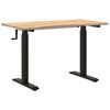 vidaXL Laud Must ja looduslik 120 x 60 cm Tugev Tamme Puit
