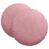 vidaXL Istumispatjad 2 tk Samet Roosa &Oslash;60 x 21 cm