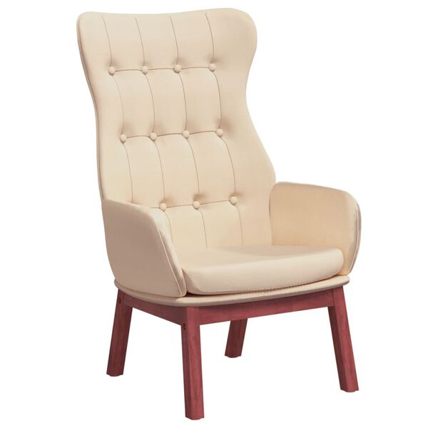 vidaXL puhketool, kreemjas, kangas