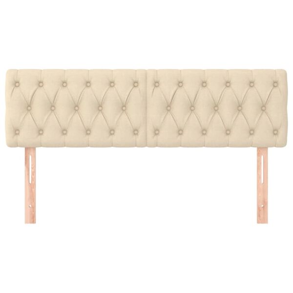 vidaXL voodipeatsid, kreemjas, 160x7x78/88 cm, kangas