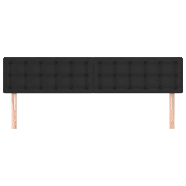 vidaXL voodipeatsid, must, 200x5x78/88 cm, kunstnahk