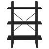 vidaXL raamaturiiul, must 80 x 30 x 105 cm tehispuit