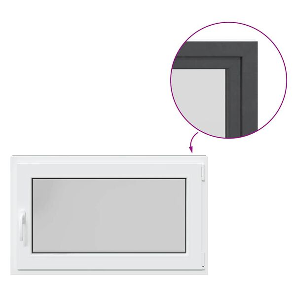 vidaXL keldriaken "RISOR" 100 x 60 cm kallutatav ja p&ouml;&ouml;rdavatav, DIN, parempoolne, antratsiit