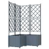 vidaXL Aia istutuspot 3 tk Helehall 80 x 80 x 143 cm PP