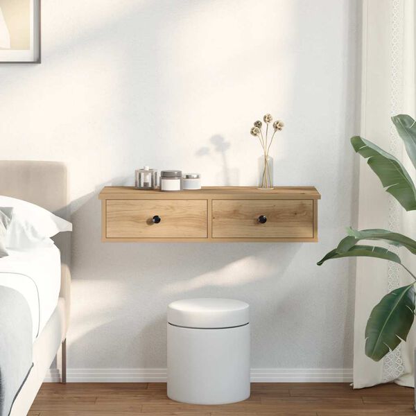 vidaXL seinariiul sahtlitega, k&auml;sit&ouml;&ouml;tamm, 80 x 34 x 17 cm, tehispuit