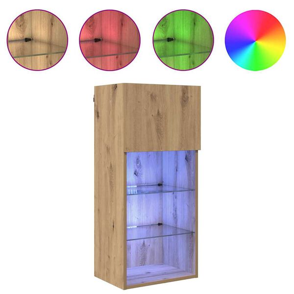 vidaXL Seinale paigaldatav TV kapp K&auml;sit&ouml;&ouml;puu 40,5 x 30 x 90 cm