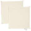 vidaXL aiatooli pehmendused 2 tk, kreemjas, 45x45x2 cm, kandiline