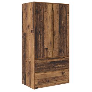 vidaXL Garderoobikapp Vana puit 79,5 x 49 x 156 cm T&ouml;&ouml;deldud puit