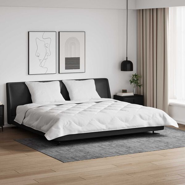 vidaXL Talve tek padjaga 3 pcs Valge Mikrofiiber