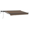vidaXL Manuaalne varikatus LED-idega Pruunikashall 3,5 x 2 m