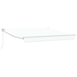 vidaXL Kokkuvolditav varikatus Valge 350 x 250 cm
