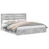 vidaXL Laos voodi peaga sahtliga Betoonhall 200 x 200 cm Tehispuit