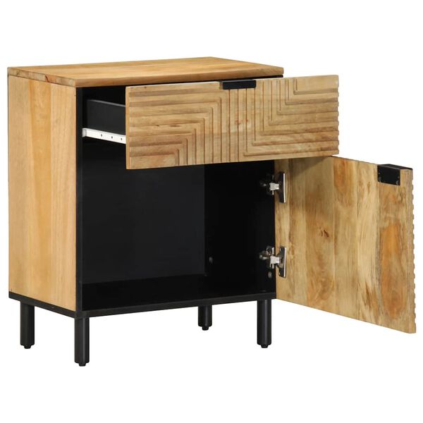 vidaXL &ouml;&ouml;kapp Pruun 50x33x60 cm T&auml;ispuidust Mango