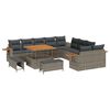 vidaXL Aia Diivanikomplekt 13 pcs Hall pol&uuml;rotang