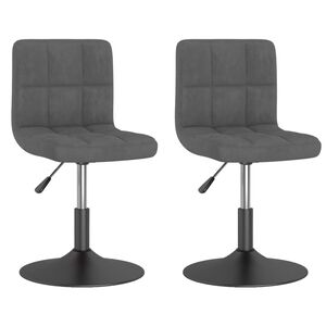 vidaXL p&ouml;&ouml;rlevad s&ouml;&ouml;gitoolid 2 tk, tumehall, samet