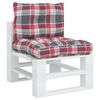 vidaXL euroaluse istmepadjad, 2 tk, punane, ruudumuster, kangas
