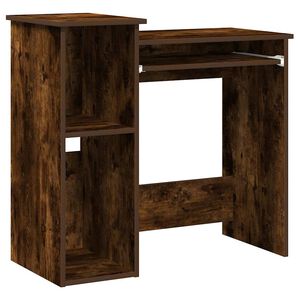 vidaXL riiulitega kirjutuslaud, suitsutamm, 84x40x78 cm, tehispuit