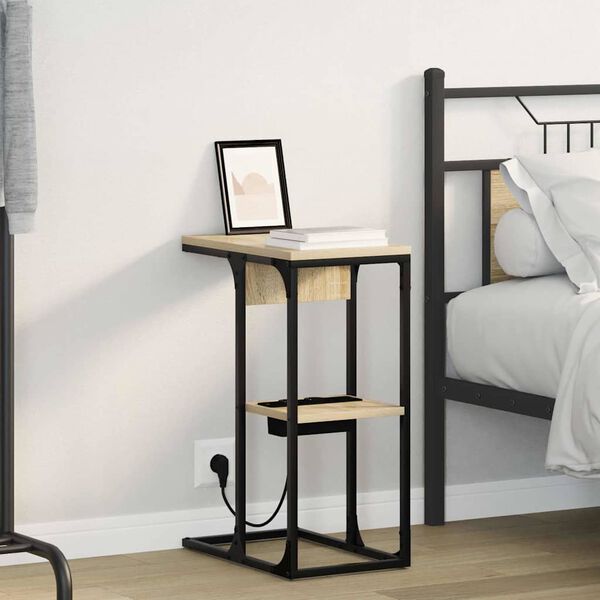 vidaXL &Ouml;&ouml;lambi kapp Sonoma tamm 41,5 x 26 x 60,5 cm Tehispuit