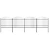 vidaXL aiapiire odaotsaga, terasest, 714,5 x 175 cm, must