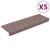 vidaXL trepimatid, isekleepuvad, 5 tk, 65 x 21 x 4 cm, helepruun, ristk&uuml;likukujulised servad