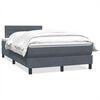vidaXL Box Vedruvoodi madratsiga Tumehall 120x220 cm samet