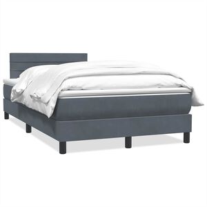 vidaXL Box Vedruvoodi madratsiga Tumehall 120x220 cm samet
